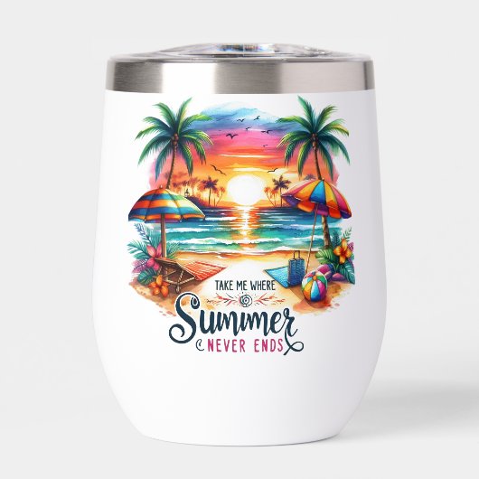 Summer Vibes Brushstroke Beach Sunset-34626 (Voorkant)