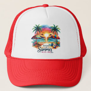 Summer Vibes Brushstroke Beach Sunset-34626 Hoodie Trucker Pet