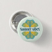Summer Vibes Butterfly Ronde Button 3,2 Cm (Voorkant /achterkant)