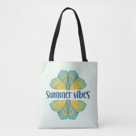 Summer Vibes Butterfly Tote Bag