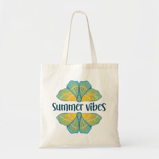Summer Vibes Butterfly Tote Bag (Voorkant)