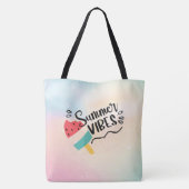 Summer Vibes Canvas tas (Achterkant)