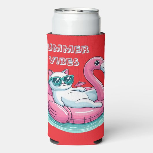 Summer Vibes Cat Seltzer Blikjeskoeler (Seltzer Achterkant)
