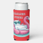 Summer Vibes Cat Seltzer Blikjeskoeler (Seltzer Voorkant)