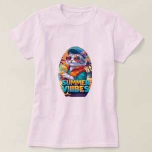Summer Vibes Cat T-shirt
