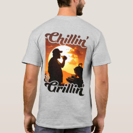 Summer Vibes Chillin’ & Grillin’ voor- en achterka T-shirt