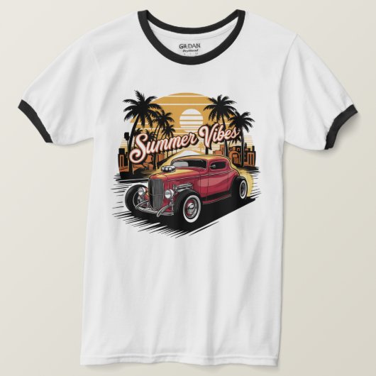 Summer Vibes Classic Car T-shirt (Design voorkant)