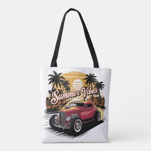 Summer Vibes Classic Car Tote Bag (Achterkant)