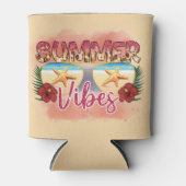 Summer Vibes | Coastal Beach Zonnebril Ontwerp Blikjeskoeler (Voorkant)