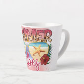 Summer Vibes | Coastal Beach Zonnebril Ontwerp Latte Mok (Rechterhoek)