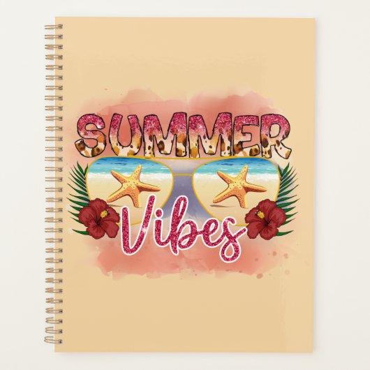 Summer Vibes | Coastal Beach Zonnebril Ontwerp Planner (Voorkant)