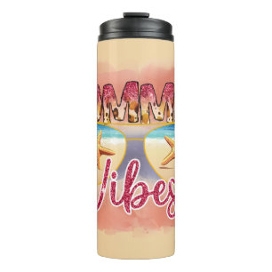 Summer Vibes Coastal Beach Zonnebril Ontwerp Thermosbeker