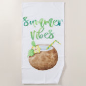 Summer Vibes Coconut Cup Strandlaken (Voorkant)
