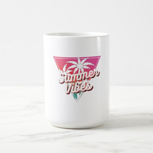 Summer Vibes Coffee Mok – Tropische strandstijl (Center)