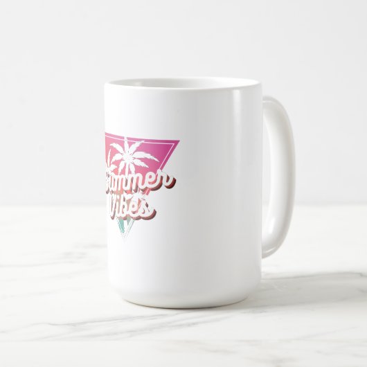 Summer Vibes Coffee Mok – Tropische strandstijl (Voorkant rechts)