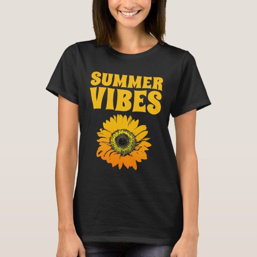 SUMMER VIBES DAMES T-SHIRT (Voorkant)