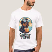 Summer Vibes Dog – Cool Beach Mood Tee T-shirt (Voorkant)