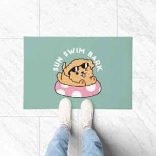 Summer Vibes Dog - Drijvende puppy met zonnebril Deurmat