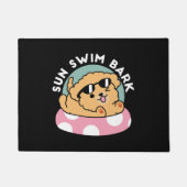 Summer Vibes Dog - Drijvende puppy met zonnebril Deurmat (Voorkant)