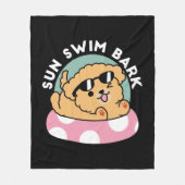 Summer Vibes Dog - Drijvende puppy met zonnebril Fleece Deken (Voorkant)