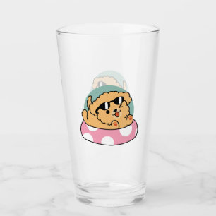 Summer Vibes Dog - Drijvende puppy met zonnebril Glas