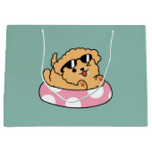 Summer Vibes Dog - Drijvende puppy met zonnebril Groot Cadeauzakje (Voorkant)
