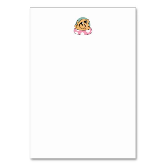 Summer Vibes Dog - Drijvende puppy met zonnebril Kaart (Achterkant)