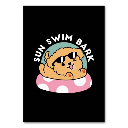 Summer Vibes Dog - Drijvende puppy met zonnebril Kaart (Voorkant)