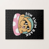 Summer Vibes Dog - Drijvende puppy met zonnebril Legpuzzel (Horizontaal)