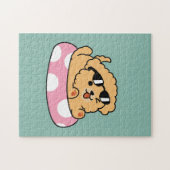 Summer Vibes Dog - Drijvende puppy met zonnebril Legpuzzel (Horizontaal)