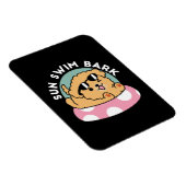 Summer Vibes Dog - Drijvende puppy met zonnebril Magneet (Rechterzijde)