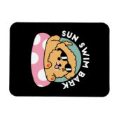 Summer Vibes Dog - Drijvende puppy met zonnebril Magneet (Horizontaal)