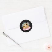 Summer Vibes Dog - Drijvende puppy met zonnebril Ronde Sticker (Envelop)