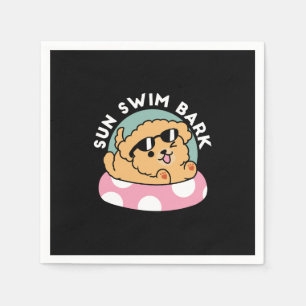 Summer Vibes Dog - Drijvende puppy met zonnebril Servet