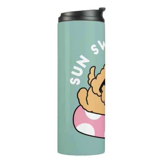 Summer Vibes Dog - Drijvende puppy met zonnebril Thermosbeker (Gedraaid links)