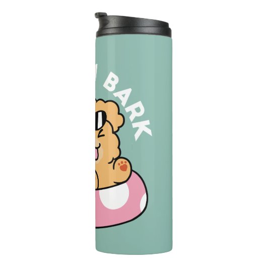 Summer Vibes Dog - Drijvende puppy met zonnebril Thermosbeker (Geroteerd rechts)