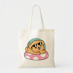 Summer Vibes Dog - Drijvende puppy met zonnebril Tote Bag