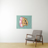 Summer Vibes Dog - Drijvende puppy met zonnebril Wandkleed (In Situ (horizontaal))