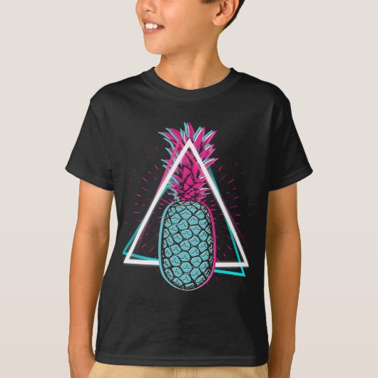 Summer Vibes Exotic Fruit Pineapple Vaporwave Summ T-shirt (Voorkant)
