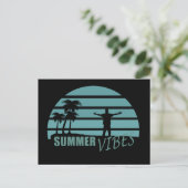 Summer Vibes Familievakantie Briefkaart (Staand voorkant)