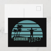 Summer Vibes Familievakantie Briefkaart (Voorkant / Achterkant)