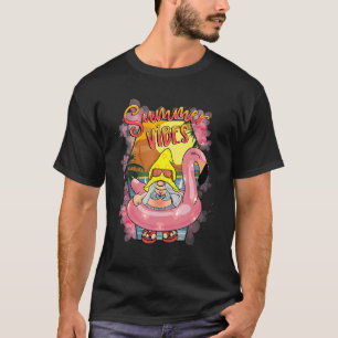 Summer Vibes Flamingo Beach Sunbril Vaca T-shirt