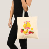 Summer Vibes Flamingo Raspberry Lemon Tote Bag (Voorkant (product))