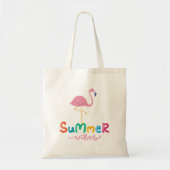Summer Vibes Flamingo Vrouwen Tote Bag (Voorkant)