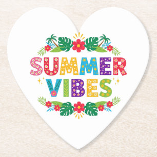 Summer Vibes Floral Design-54504 Hoodie Kartonnen Onderzetters