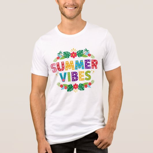 Summer Vibes Floral Design-54504 Tri-Blend Shirt (Voorkant)