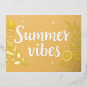 Summer Vibes Folie Feestdagen Briefkaart (Voorkant)