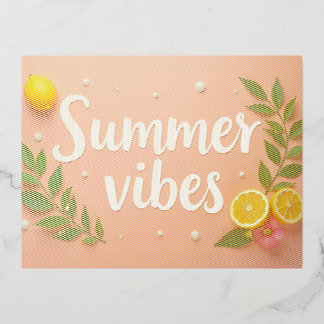 Summer Vibes Folie Feestdagen Briefkaart