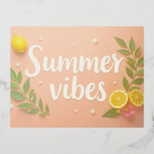 Summer Vibes Folie Feestdagen Briefkaart