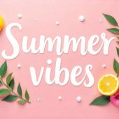 Summer Vibes Folie Feestdagen Briefkaart